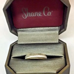 SALE18k Gold & Platinum 5mm Mens Wedding Band Sz 8